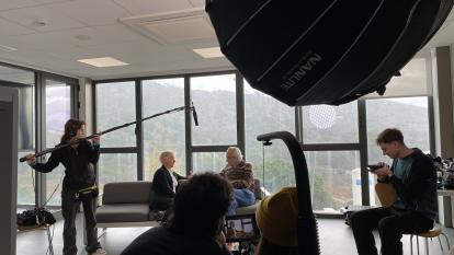 Una imagen del rodaje del documental RED.