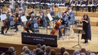 Subtítols accessibles durant el concert.