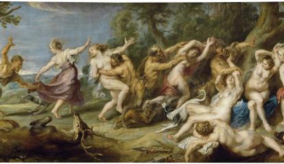 Pedro Pablo Rubens, «Diana y sus ninfas sorprendidas por sátiros», 1639-40. Óleo sobre lienzo.