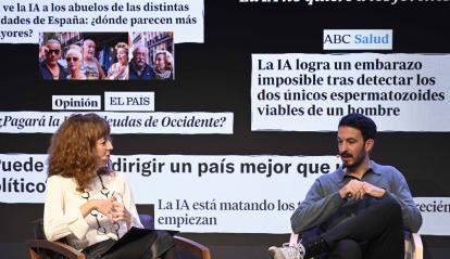 Olivia Blanchard, consultora i investigadora especialitzada en l’impacte de la tecnologia en la societat, i Carles Planas Bou, periodista tecnològic a El Periódico.
