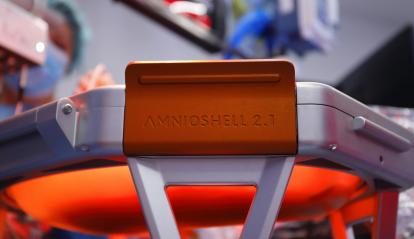 Detalle de la «amnioshell», componente de la incubadora líquida, desarrollada por BCNatal. 