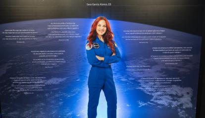 L'exposició mostra algunes cites d'astronautes.