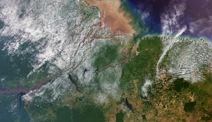 Mouth of the Amazon River at the Atlantic Ocean (29/03/2024)