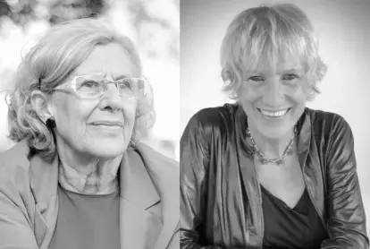 Imatge de Manuela Carmena i Lidia Ravera, en el marc del cicle En pausa: diàlegs per pensar el present a CaixaForum Barcelona. .