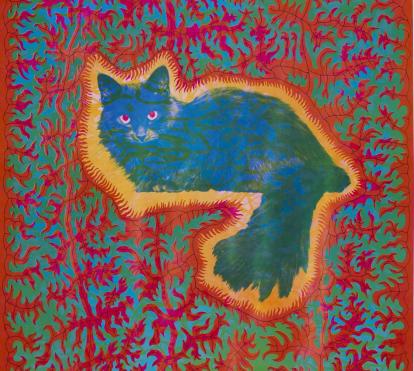 Cheshire cat cartel psicodélico de Joseph McHugh, publicado por East Totem West. Estados Unidos, 1967. Adquirido a través del Julie and Robert Breckman Print Fund.