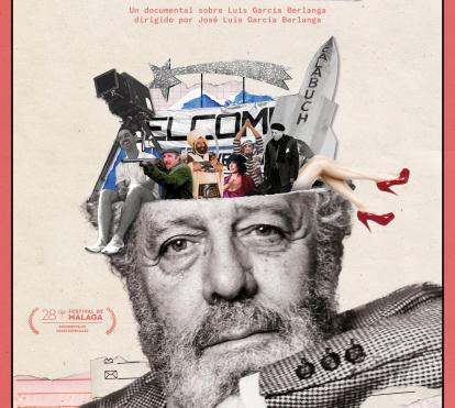 Cartell del documental «Berlanga, fanàticament contradictori» de CaixaForum+ amb Estela Films.