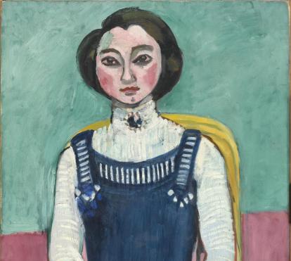 Henri Matisse, Marguerite au chat noir [Marguerite con gato negro], principios de 1910. Centre Pompidou, París. Musée national d’art moderne / Centre de création industrielle AM 2013-544.