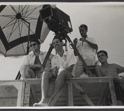 Luis García-Berlanga en el rodaje de «Novio a la vista».
