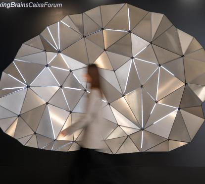 Photocall de l'exposició Talking Brains a CaixaForum Lleida.