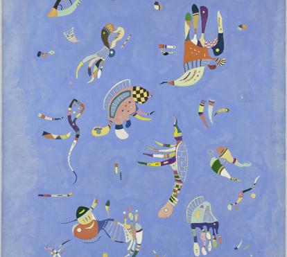 Wassily Kandinsky, Bleu de cie l [Cielo azul], 1940. Centre Pompidou, Paris Musée national d’art moderne – Centre de Création Industrielle. © Centre Pompidou, MNAM-CCI/Bertrand Prévost/Dist. RMN-GP.