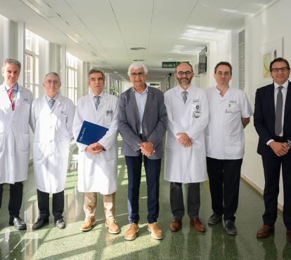 Dr. Urbano, Dr. Campo, Dr. Campistol, Dr. Manel Balcells, Dr. Fernández de Larrea, Dr. Juan i Sr. Ignasi López.