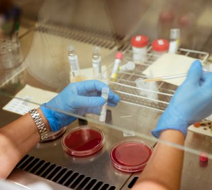 Una investigadora, en un laboratorio.