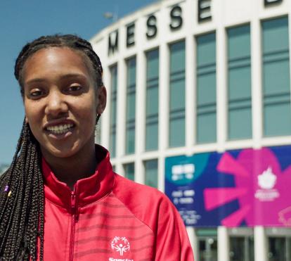 Paola Manjón, jugadora de bàsquet i medallista d'or als Special Olympics World Games 2023.