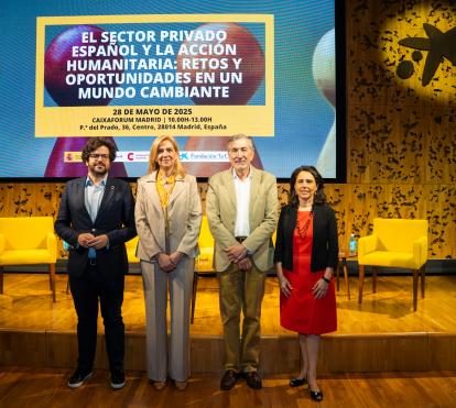 De izq. a dcha: Antón Leis, S.A.R. la Infanta Doña Cristina, Francisco Rey Marcos y Sara Pantuliano