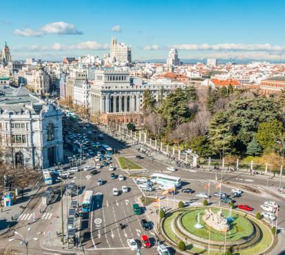 Vista panorámica de la ciudad de Madrid.