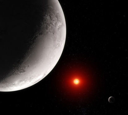 Concepto artístico de cómo podría verse el exoplaneta rocoso Trappist-1C