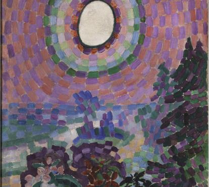 Robert Delaunay, «Paysage au disque»[Paisaje con disco], 1906. Centre Pompidou, París. Musée national d’art moderne / Centre de création industrielle AM 4074 P (V). 