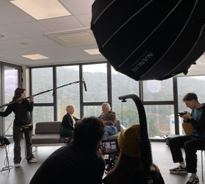 Una imagen del rodaje del documental RED.