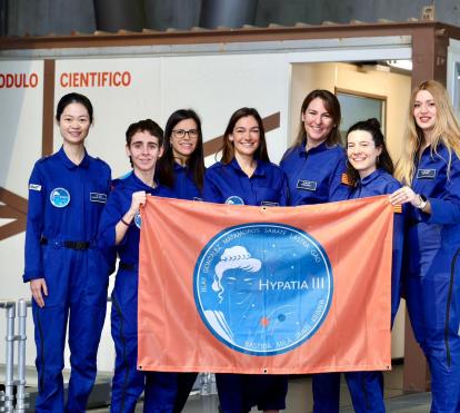 Tripulants de la tercera missió d'Hypatia, a CosmoCaixa.