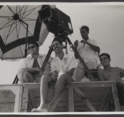 Luis García-Berlanga en el rodaje de «Novio a la vista».