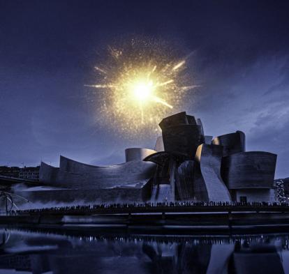 Imatge del projecte #JoCanto, impulsat per la Fundació "la Caixa", al Museu Guggenheim Bilbao.