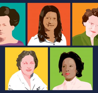 Ilustración de las investigadoras que protagonizan Retos de ciencia.