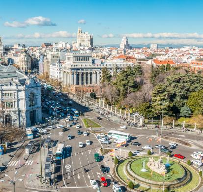 Vista panorámica de la ciudad de Madrid.