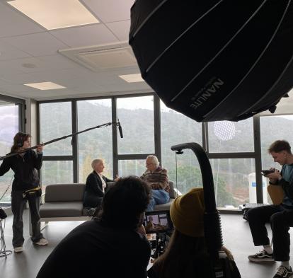 Una imagen del rodaje del documental RED.