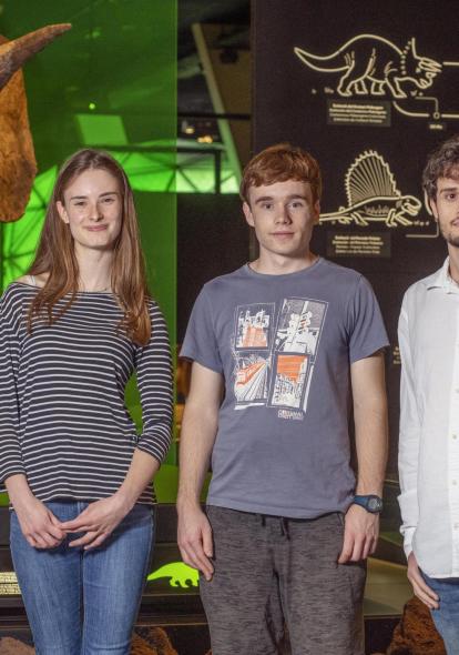 Olivia, Eric i Òscar, Explainers del Museu de la Ciència CosmoCaixa en diferents edicions.