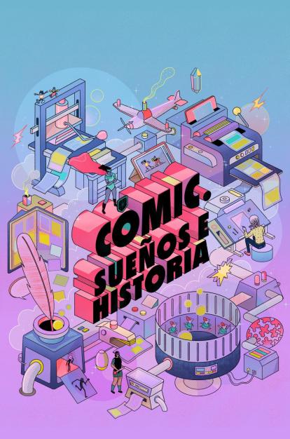 Cartell de la mostra Còmic. Somnis i historia.