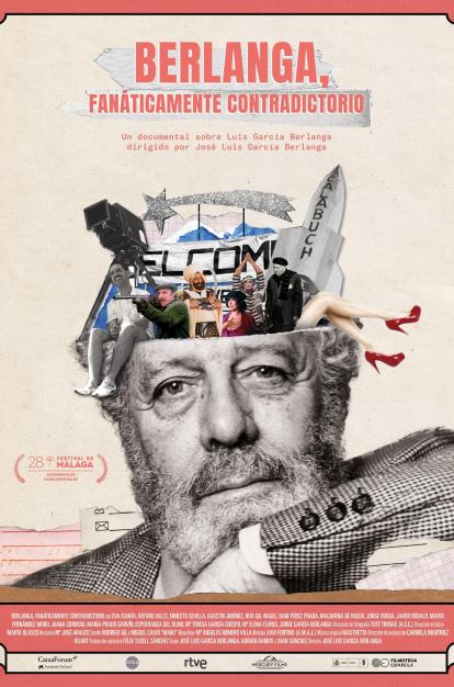 Cartel del documental «Berlanga, fanáticamente contradictorio» de CaixaForum+ en asociación con Estela Films.
