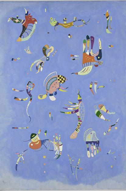 Wassily Kandinsky, Bleu de cie l [Cielo azul], 1940. Centre Pompidou, Paris Musée national d’art moderne – Centre de Création Industrielle. © Centre Pompidou, MNAM-CCI/Bertrand Prévost/Dist. RMN-GP.