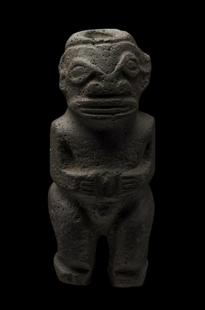 «Tiki ke'a», ancestor figure, Marquesas Islands. 1800–1850. Basalt.