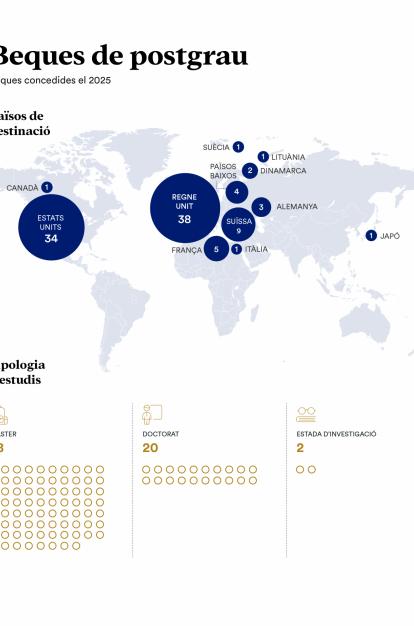 Beques concedides i tipologia d'estudis durant la convocatòria de 2025.