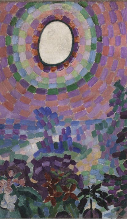 Robert Delaunay, «Paysage au disque»[Paisaje con disco], 1906. Centre Pompidou, París. Musée national d’art moderne / Centre de création industrielle AM 4074 P (V). 