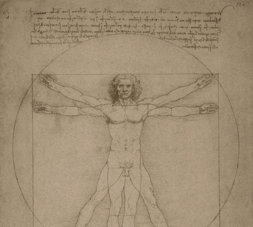 Leonardo da Vinci’s Vitruvian Man, circa 1490. 