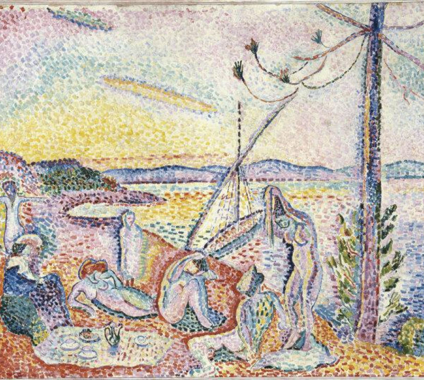 Henri Matisse, «Luxe, calme et volupté» [Lujo, calma y voluptuosidad], otoño-invierno de 1904. Centre Pompidou, París. Musée national d’art moderne / Centre de création industrielle. En depósito en el Musée d’Orsay, 1985, AM 1982-96.
