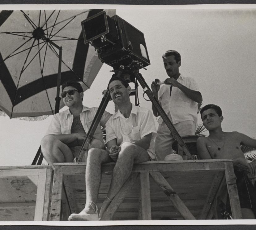Luis García-Berlanga en el rodaje de «Novio a la vista».