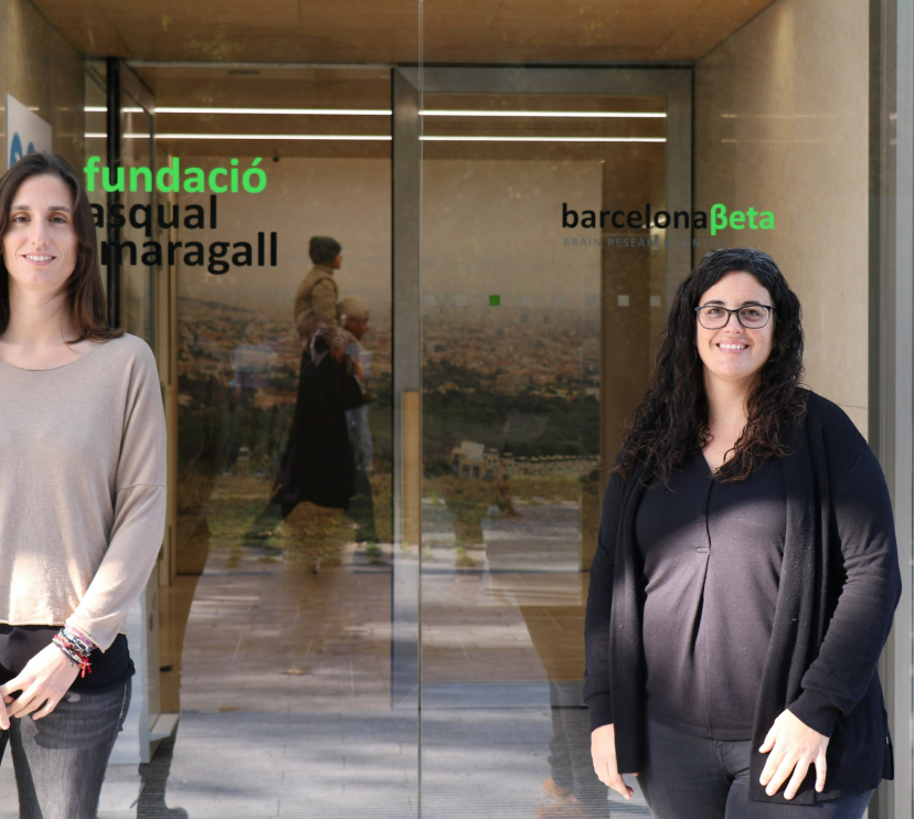 La Dra. Natàlia Vilor-Tejedor, co-autora de l’estudi i membre del Grup de Recerca en Neuroimatge del BBRC, i la Dra. Marta Crous-Bou, autora de l’estudi i científica col·laboradora del BBRC.