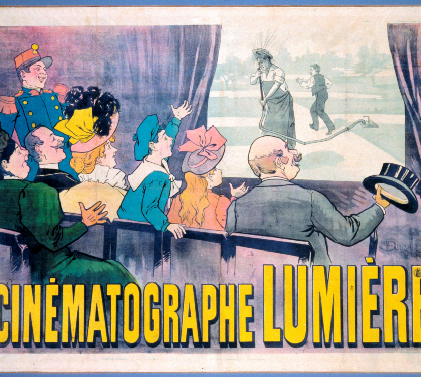 Cartel para el cinematógrafo Lumière, París, 1896.