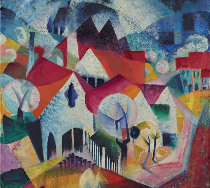 Johannes Itten, Grup de cases a la primavera, 1916.