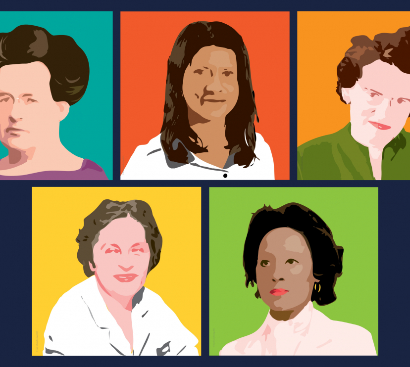 Ilustración de las investigadoras que protagonizan Retos de ciencia.