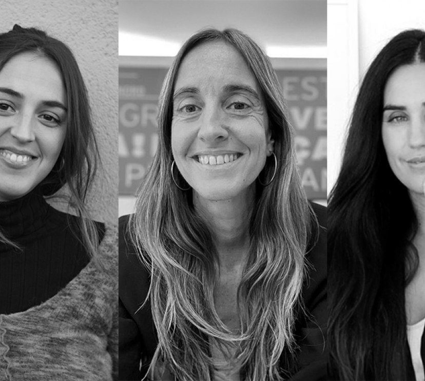 La psicóloga y directora del Centro de Excelencia Deportiva del FC Barcelona, Laia Soler, la creadora de contenido y profesional del fitness Patry Jordan, y la periodista Alba Riera.