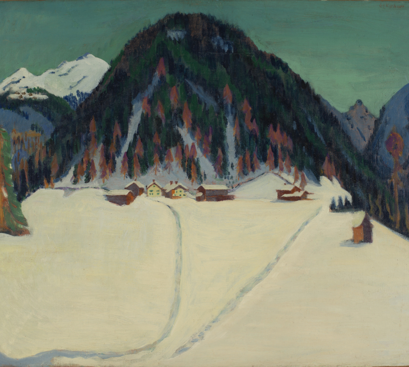 «Junkerboden bajo la nieve», de Ernst Ludwig Kirchner, c. 1936-1938.