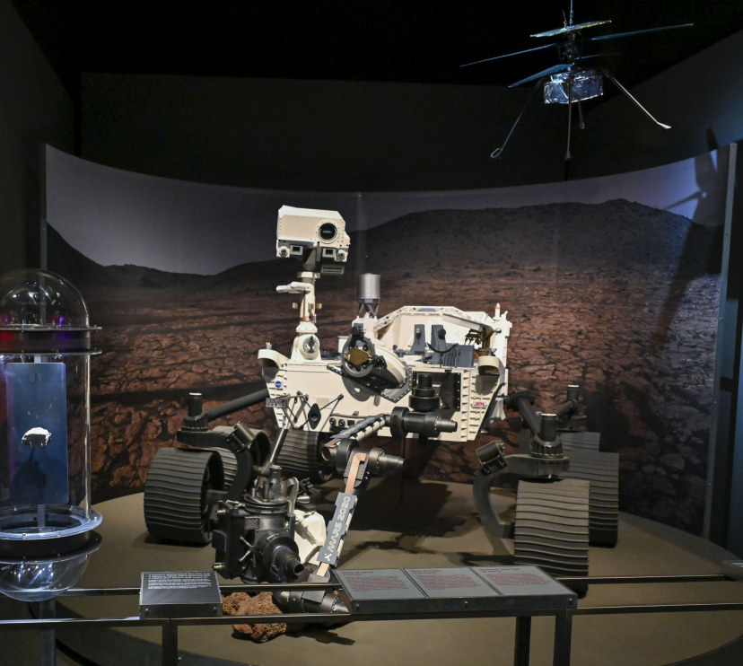 Maqueta del «Perseverance», present a l'exposició.