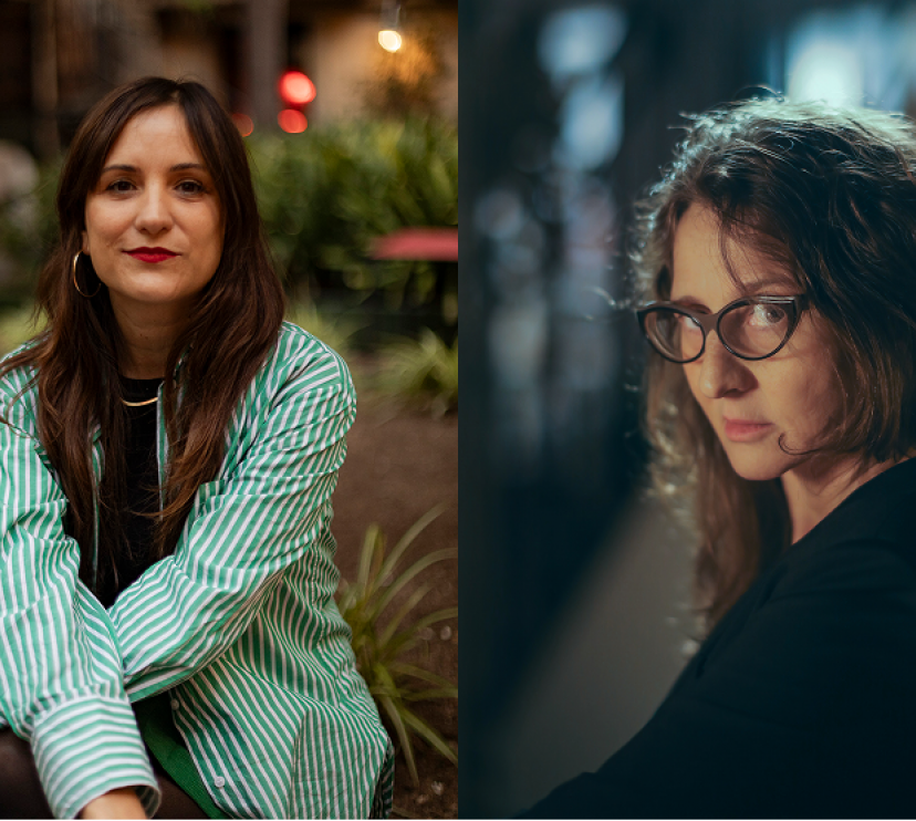 Retrats de Noelía Ramírez i Lucrecia Martel.