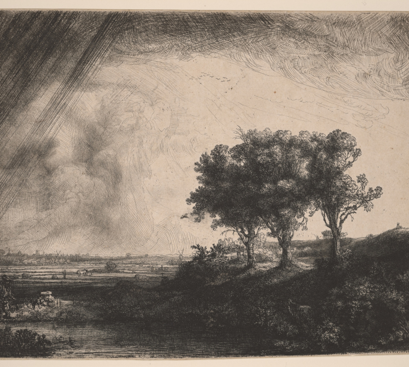 Rembrandt, Els tres arbres, 1643.