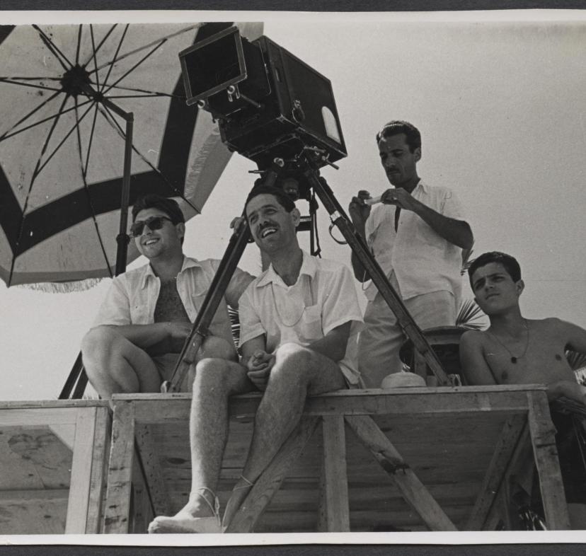 Luis García-Berlanga en el rodaje de «Novio a la vista».