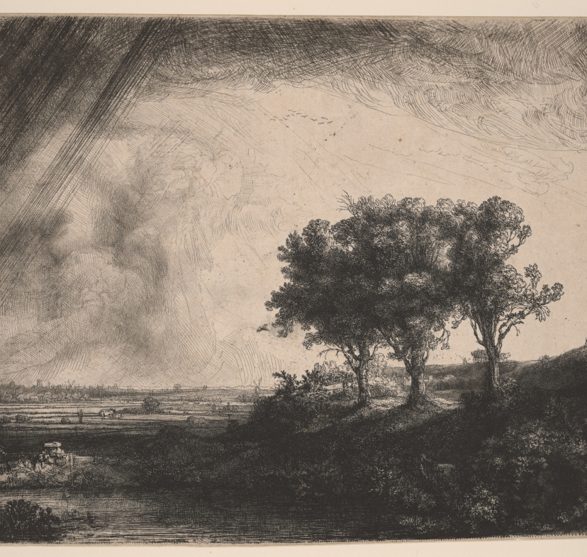 Rembrandt, Els tres arbres, 1643.